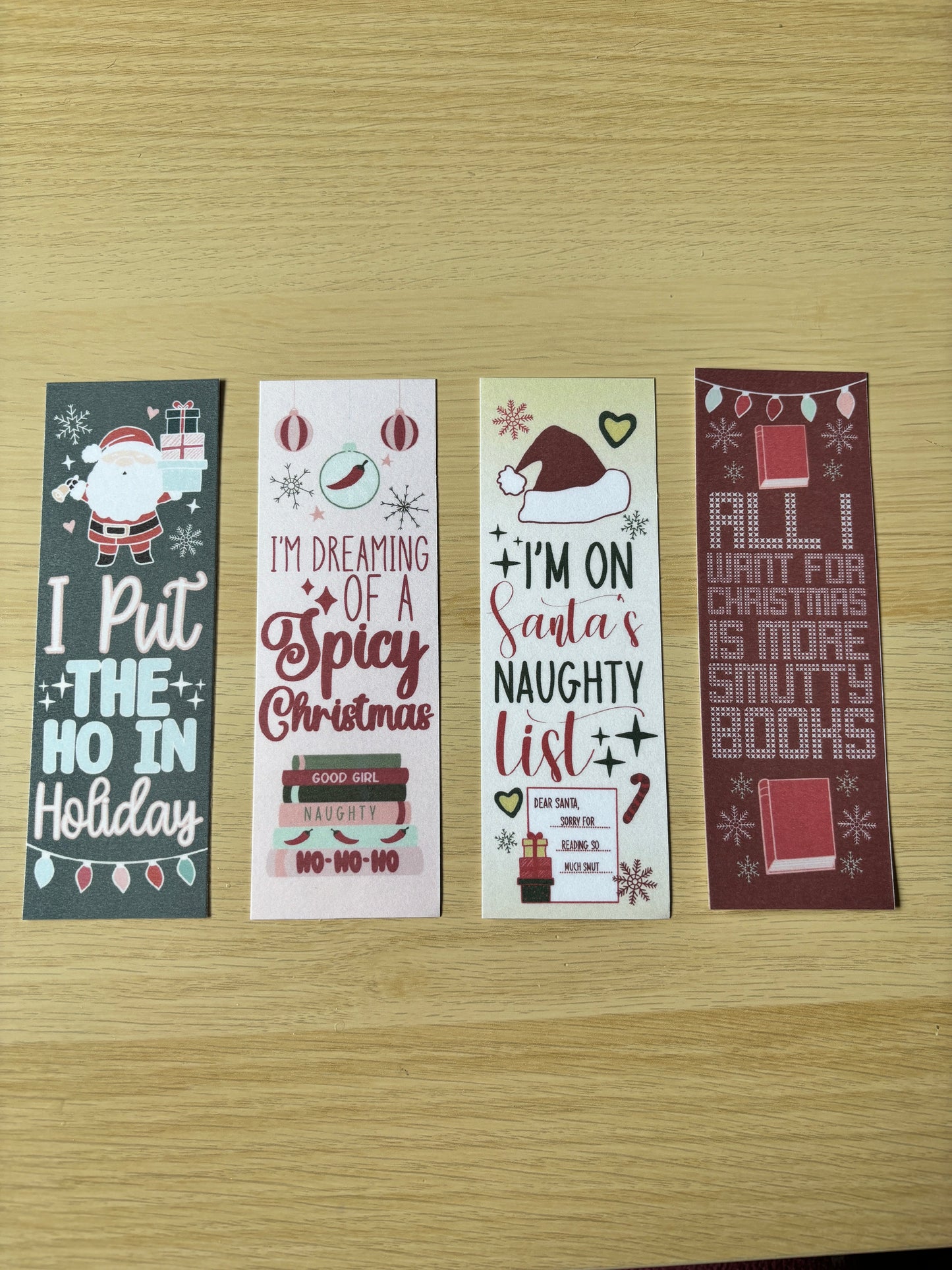 Christmas spicy bookmarks