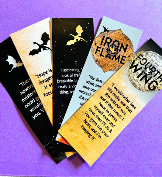 Fourth Wing Bookmark Set