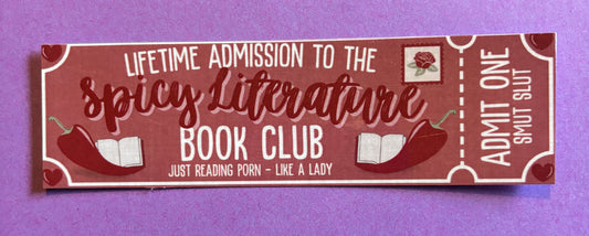 Spicy Literature Book Club Book Mark