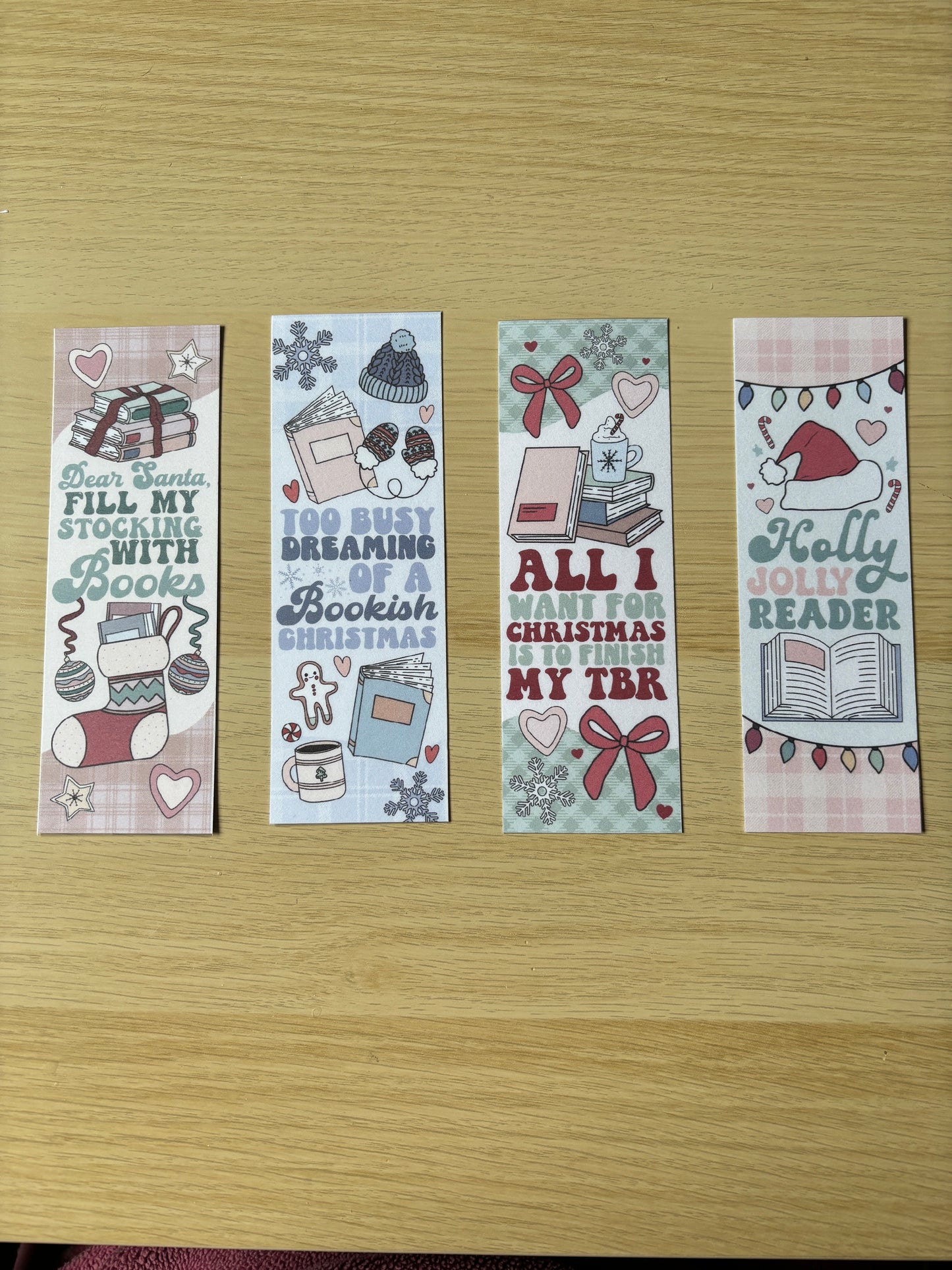 Christmas bookish bookmarks