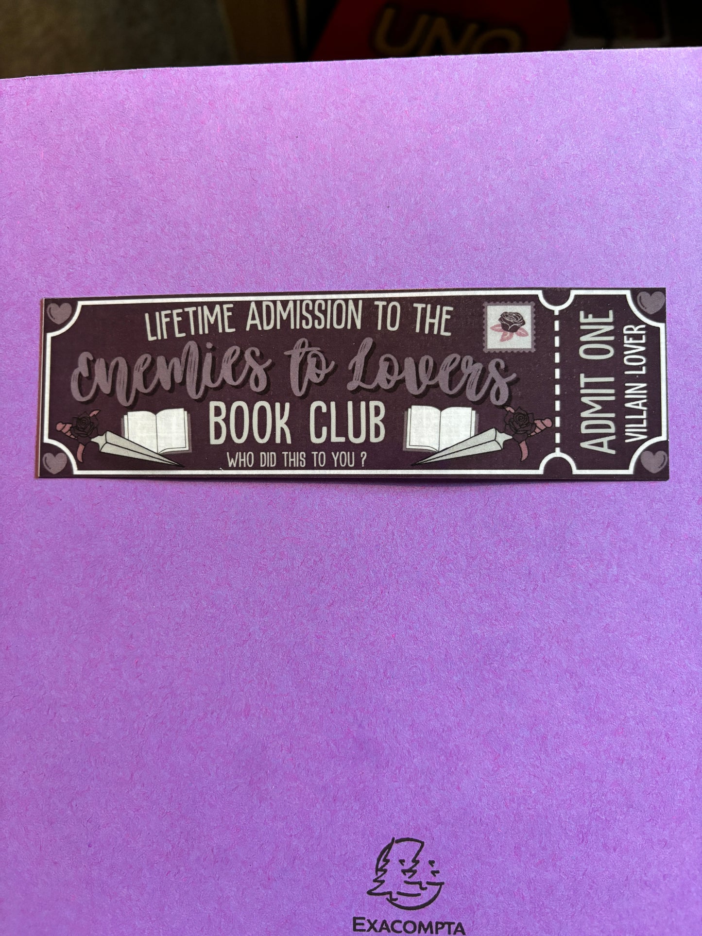 Enemies to lovers bookmark