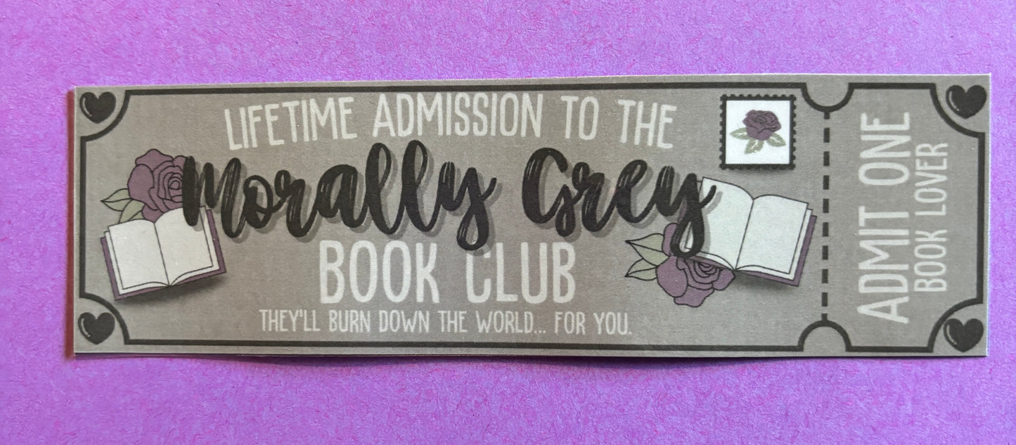 Morally Grey Book Club Bookmark